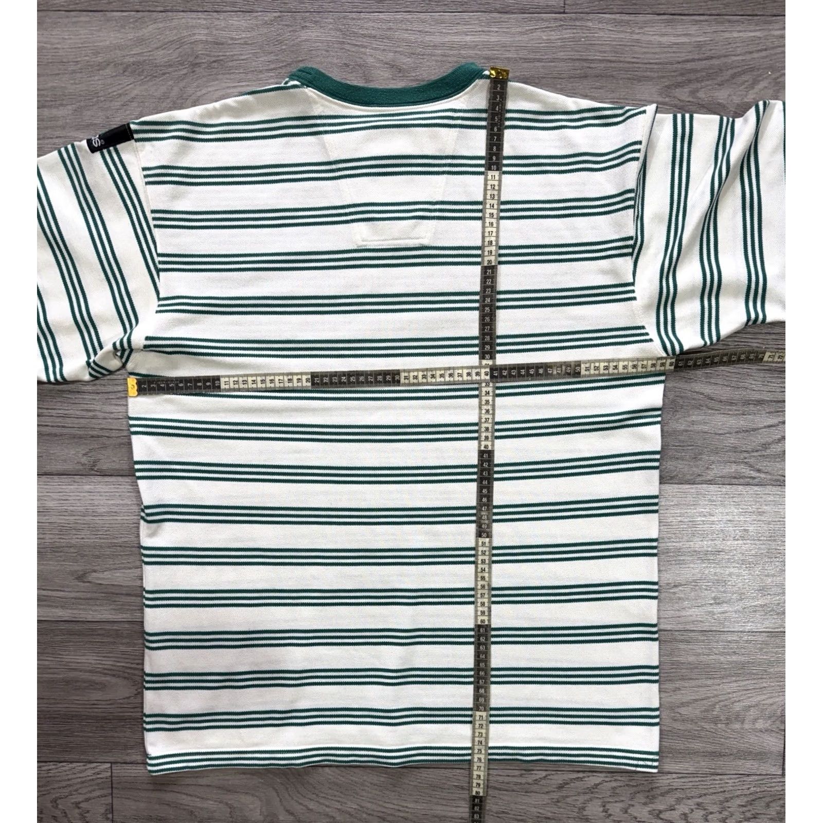 Adidas Adidas Equipment Vintage 90s Striped Short Sleeve T-Shirt White Green Size L Mens T-Shirt Size US L / EU 52-54 / 3 - 4 Thumbnail
