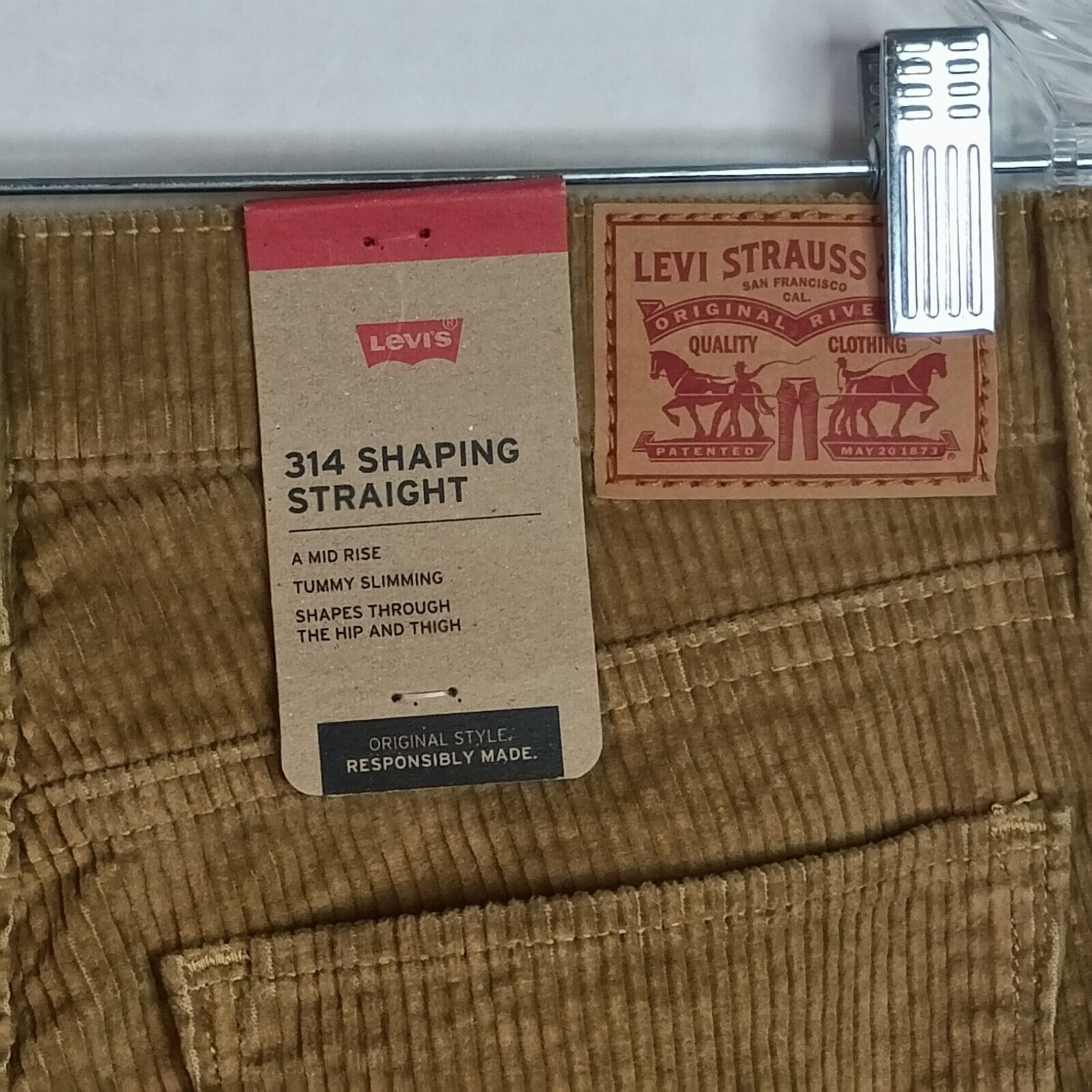 Levi's Levi's 314 Shaping Corduroy Pants Women's Size 30x30 Gold Size 30" / US 8 / IT 44 - 7 Thumbnail