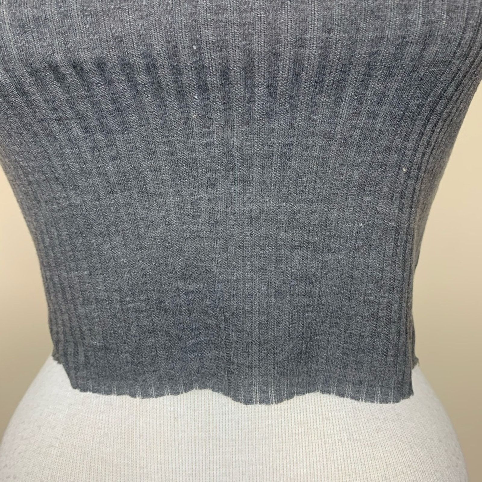 Topshop Topshop Ribbed Short Sleeve Cropped Top Gray 4 Size S / US 4 / IT 40 - 5 Thumbnail