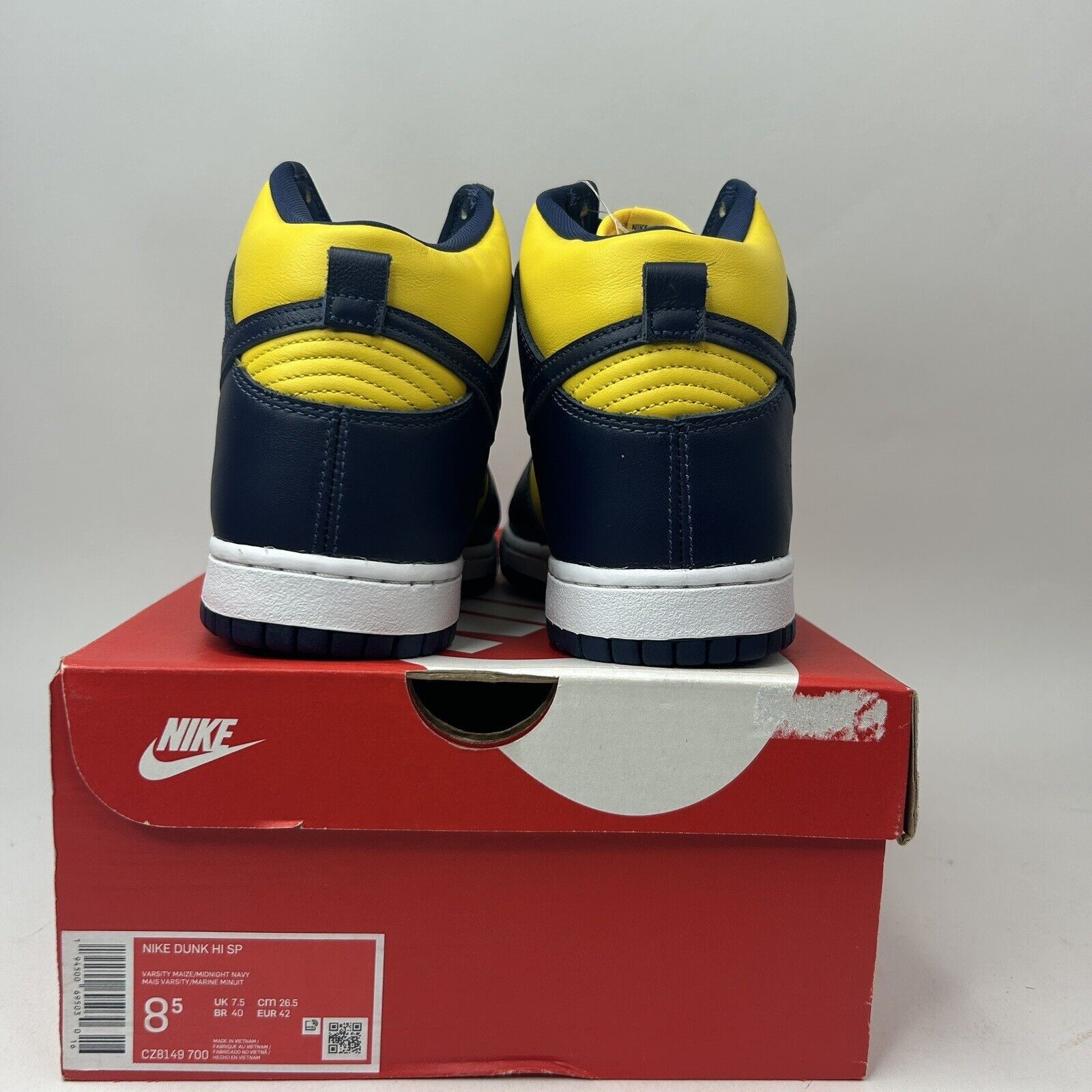 Nike Nike Dunk High Retro SP “Michigan/Maize Yellow” 2023 Size US 8.5 / EU 41-42 - 4 Thumbnail