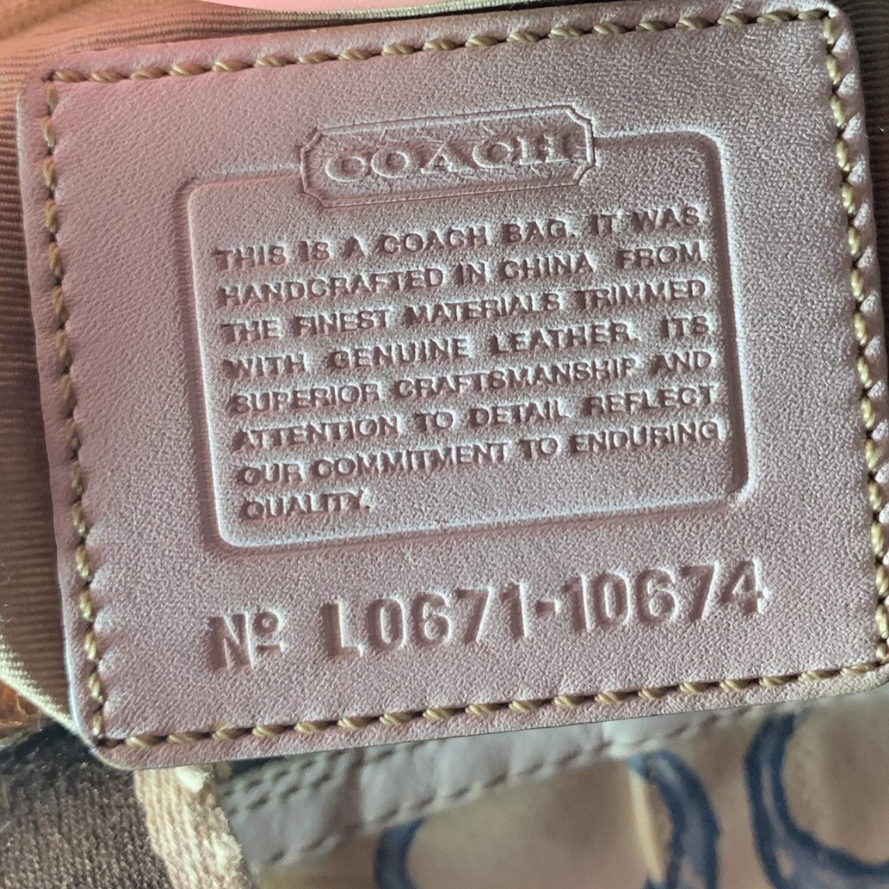 Coach Coach Multicolored Hand Tote (item#b157) Size ONE SIZE - 7 Thumbnail