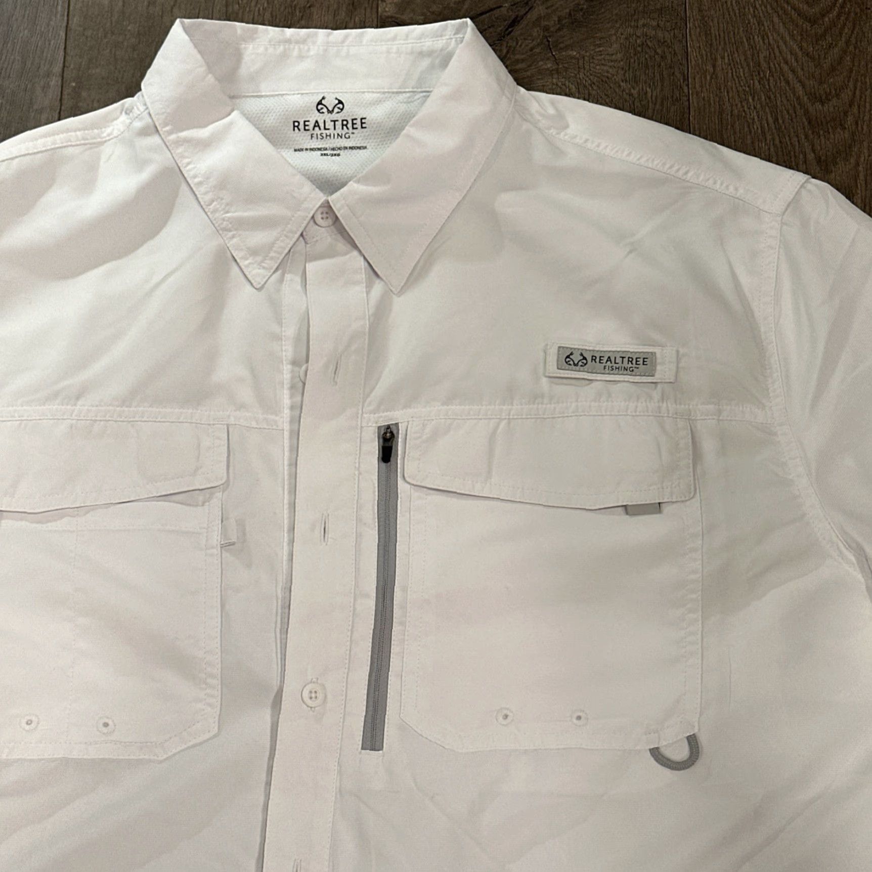 Realtree Realtree Fishing Guide Shirt Mens XL White Button-Down Long Sleeve Polyester Sports Casual Size US XL / EU 56 / 4 - 3 Thumbnail