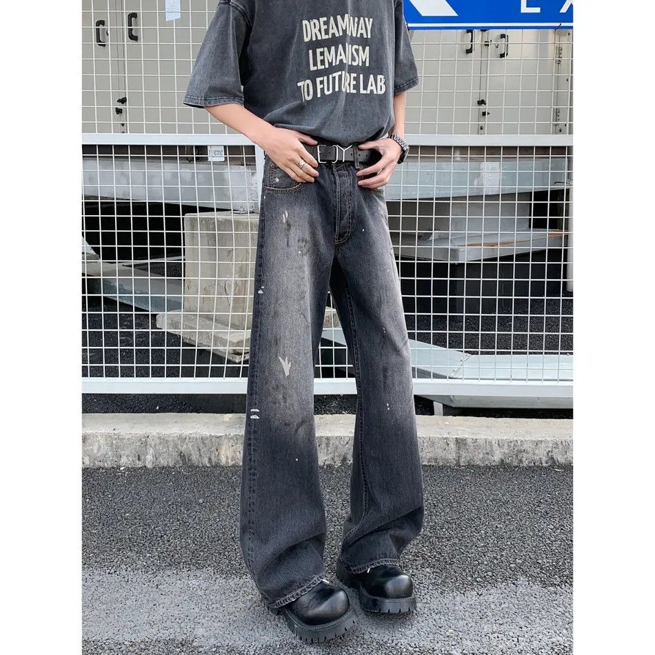Japanese Brand Retro splashed ink graffiti dirty dyed jeans Size US 32 / EU 48 - 6 Thumbnail