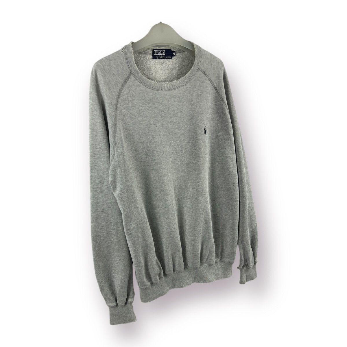 Polo Ralph Lauren 🔥 Rare & Distressed Polo Ralph Lauren Sweatshirt in Grey Size US M / EU 48-50 / 2 - 3 Thumbnail