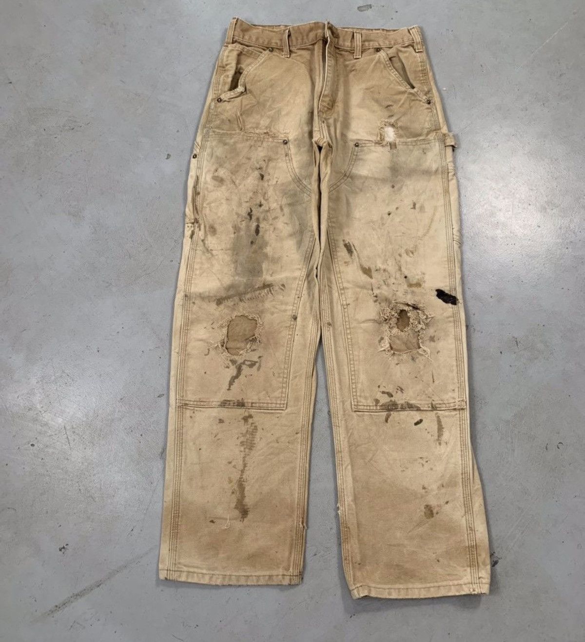 Carhartt Vintage carhartt b136 brn double knee denim Size US 32 / EU 48 - 1 Thumbnail