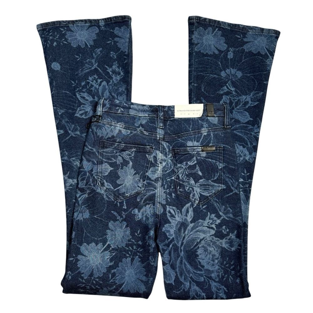 7 For All Mankind NWT New 7 For All Mankind Ultra High Rise Skinny Bootcut Fl Size 25" / US 0 / IT 36 - 4 Thumbnail
