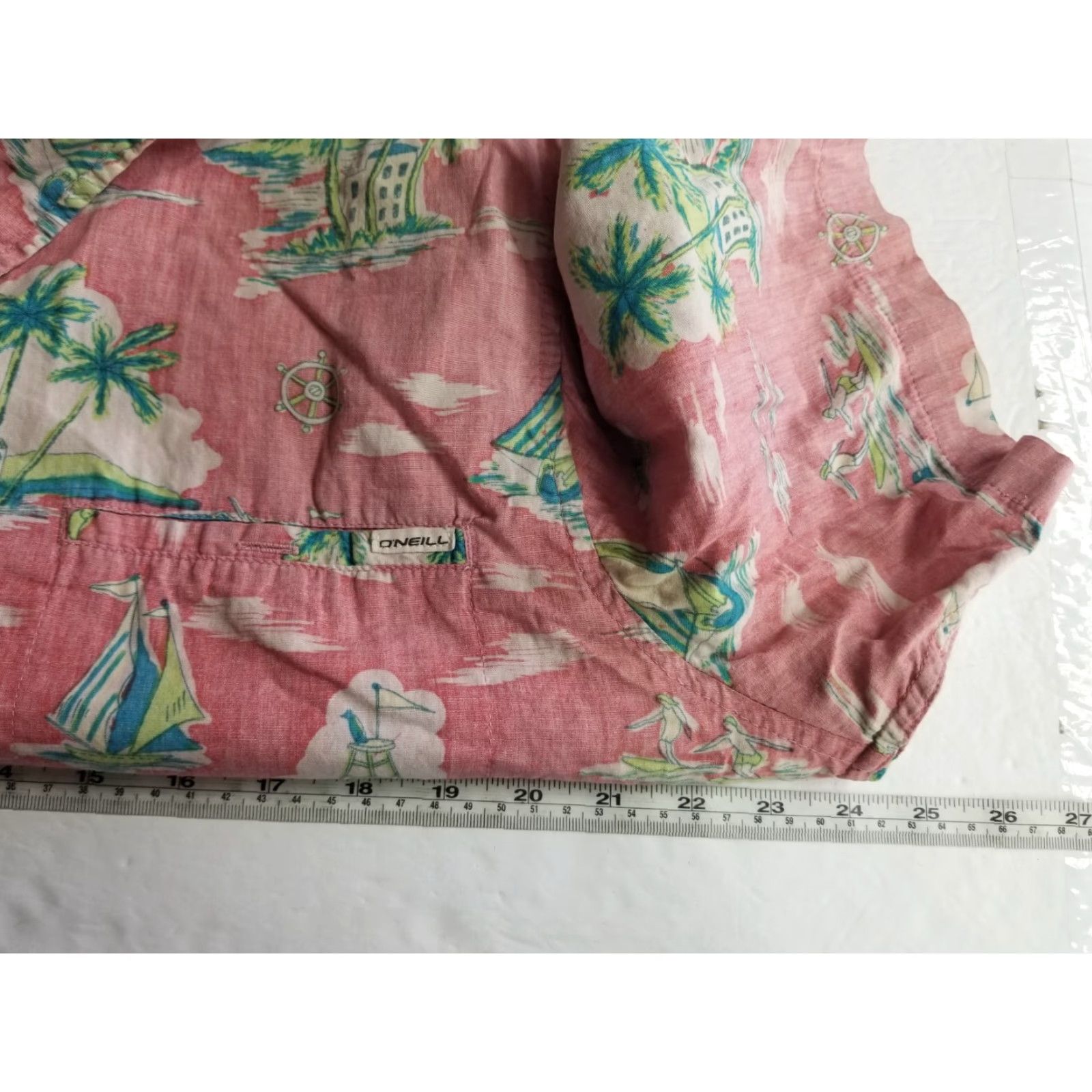 O'Neill O'Neill Mens Hawaiian Shirt Large Button Reverse Floral Short Sleeve Casual Party/Cocktail Travel Cotton Spandex Reversible Button-Up Size US L / EU 52-54 / 3 - 4 Thumbnail