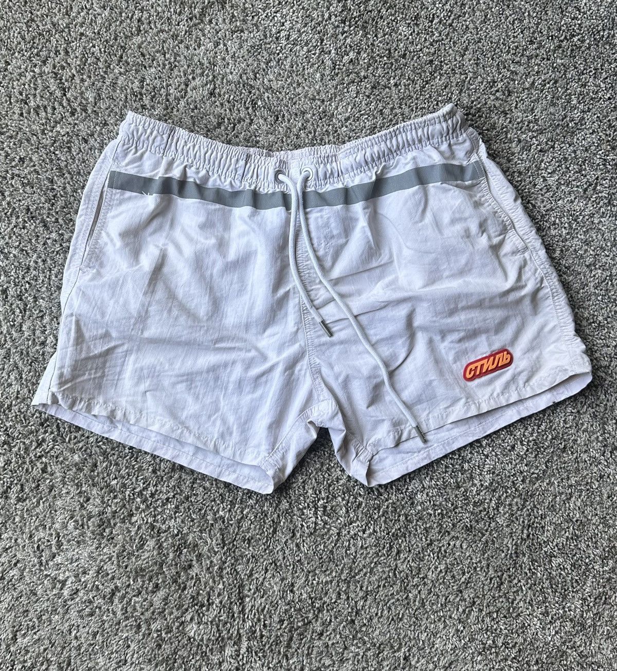 Heron Preston Men's Heron Preston Reflective Stripe Board Shorts Size US 32 / EU 48 - 1 Thumbnail