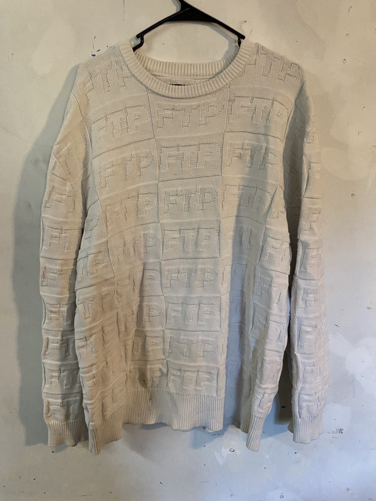 FTP All Over Print Knit Embossed Sweater