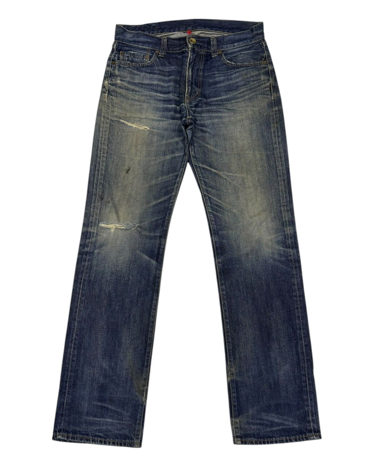 Undercover × Uniqlo DISTRESSED DENIM S002 UNIQLO FADED DISTRESS DENIM JEANS Size US 33 - 7 Thumbnail