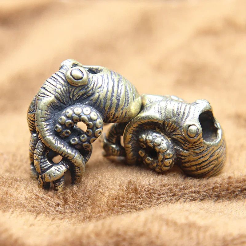 Handmade 3Pcs Octopus Knife Beads Paracord Bead Zipper Umbrella Rope Size ONE SIZE - 6 Thumbnail