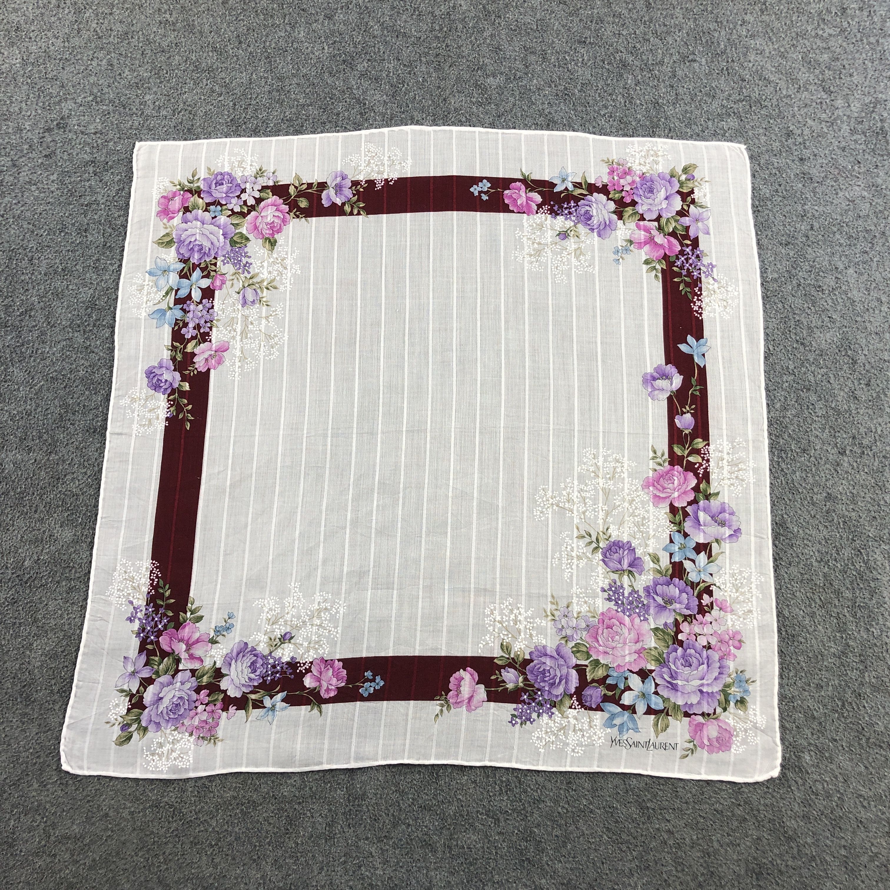 Yves Saint Laurent YSL Handkerchief Neckerchief Bandana H2767 Size ONE SIZE - 2 Thumbnail