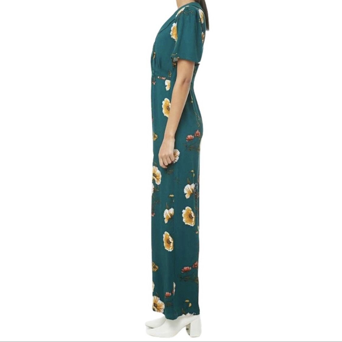 Forever 21 NWT Forever 21 Green Floral Jumpsuit S Size 27" / US 4 / IT 40 - 2 Thumbnail