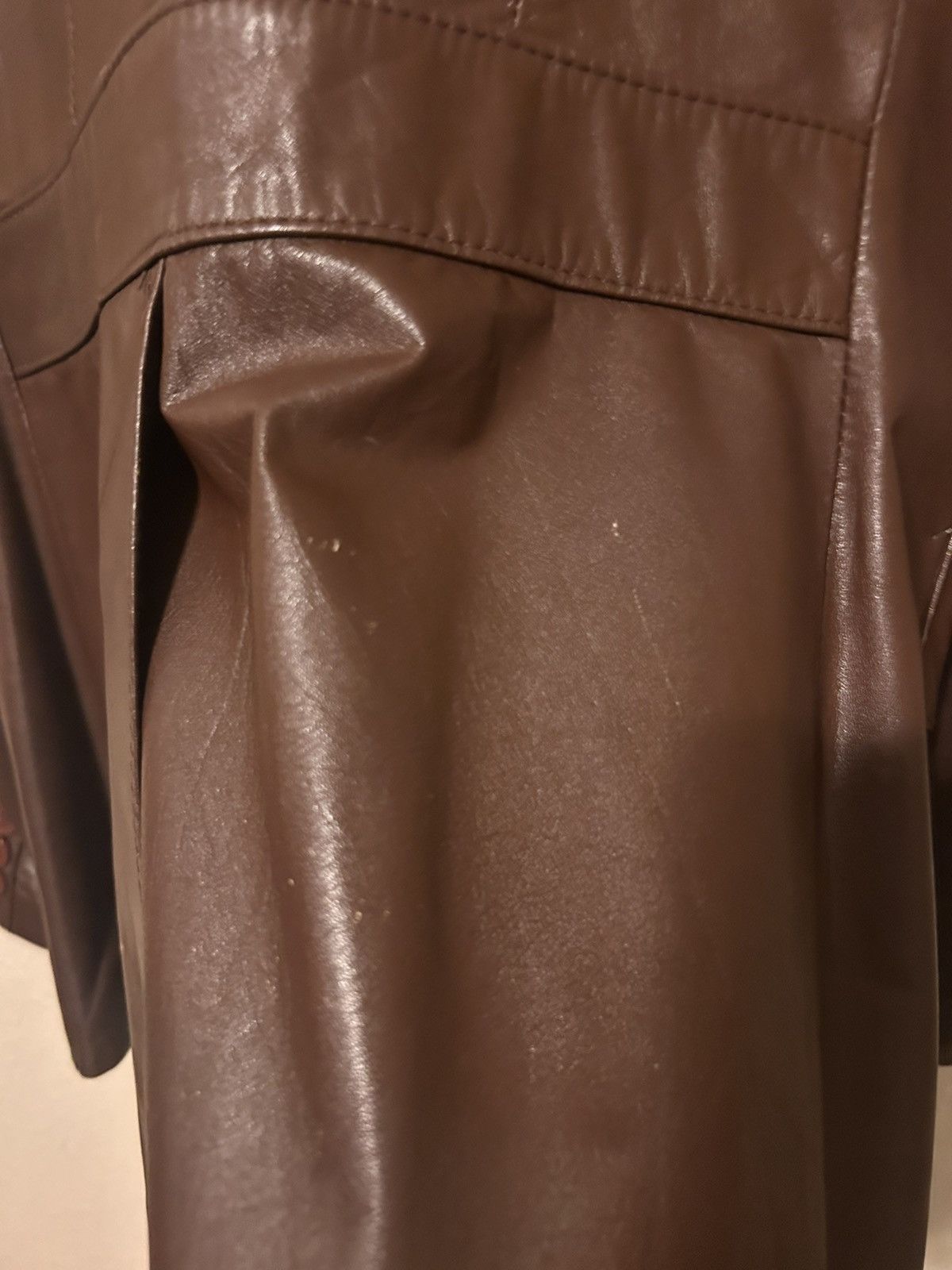 Vintage Mens vintage brown leather jacket Size US L / EU 52-54 / 3 - 6 Thumbnail