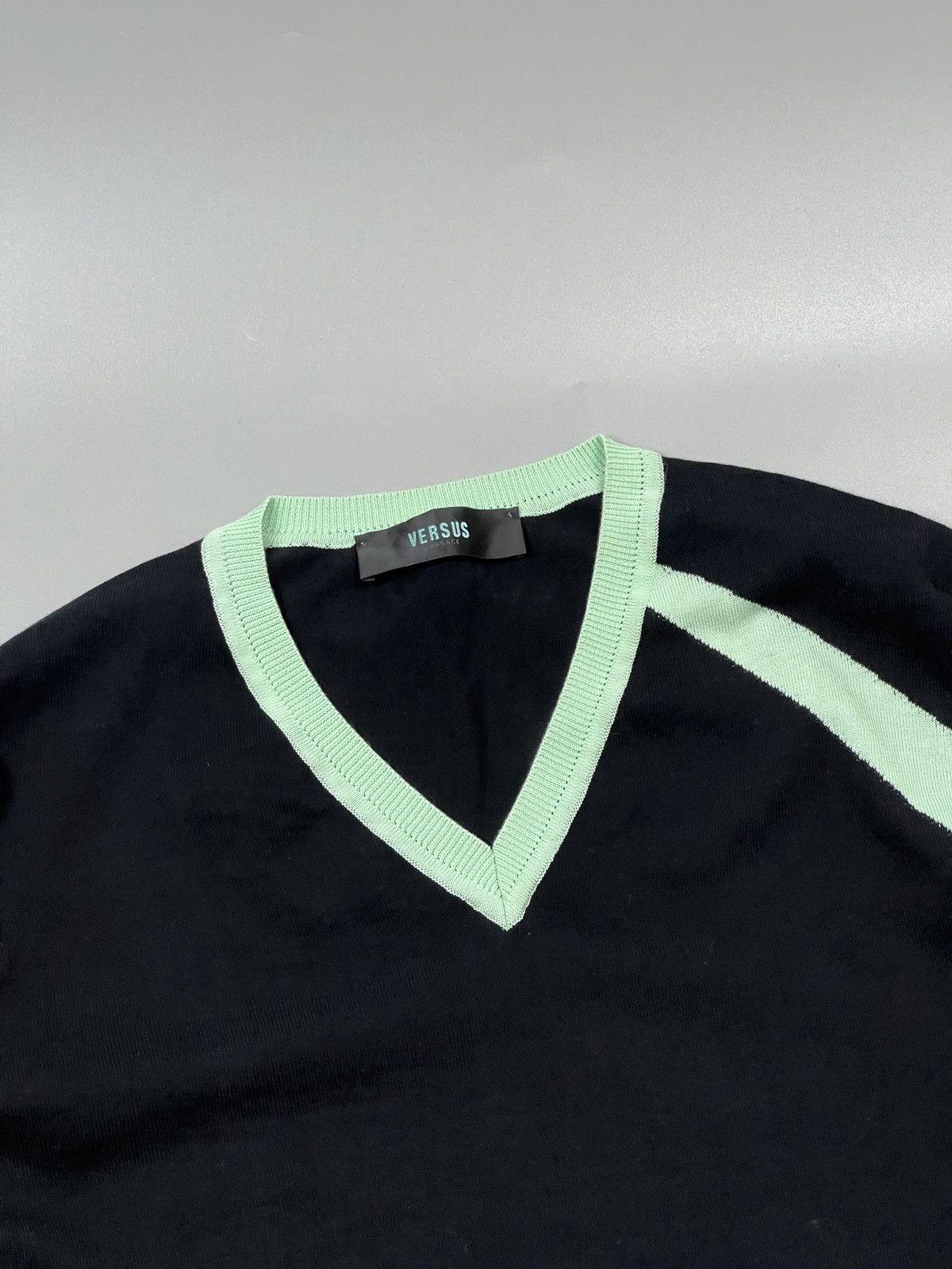 Versace × Versus Versace Versus Versace V Neck Cotton Sweater (Y0469) Size US M / EU 48-50 / 2 - 4 Thumbnail