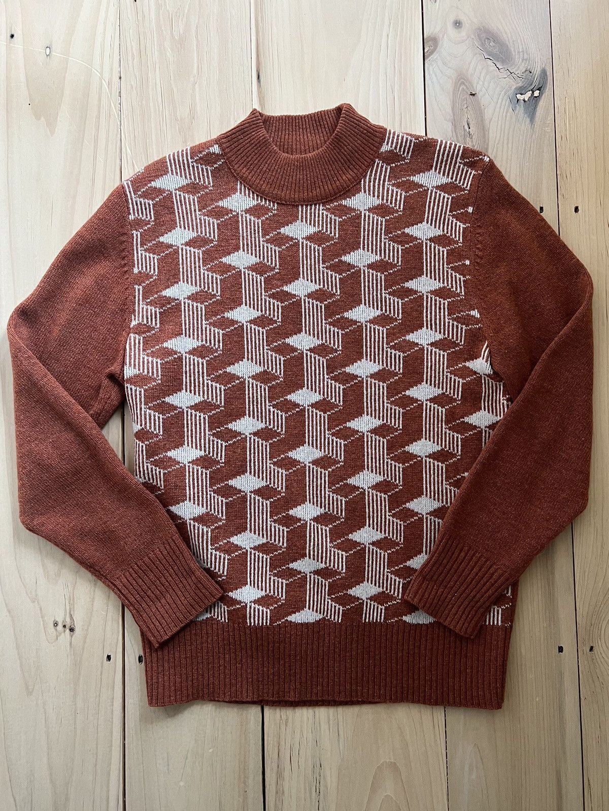 image of Levis x Levis Vintage Clothing Lvc Rockers Patterned Sweater in Brown, Men's (Size Small)