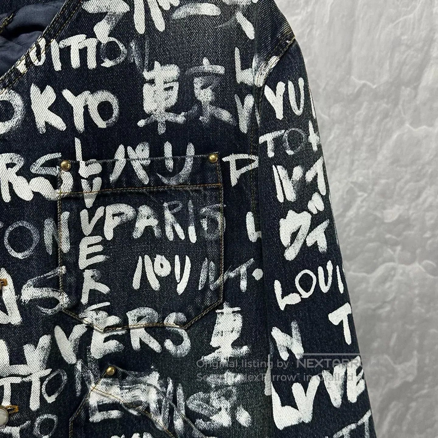 Louis Vuitton Louis Vuitton Graffiti Denim Jacket Size 52. Size US L / EU 52-54 / 3 - 3 Thumbnail