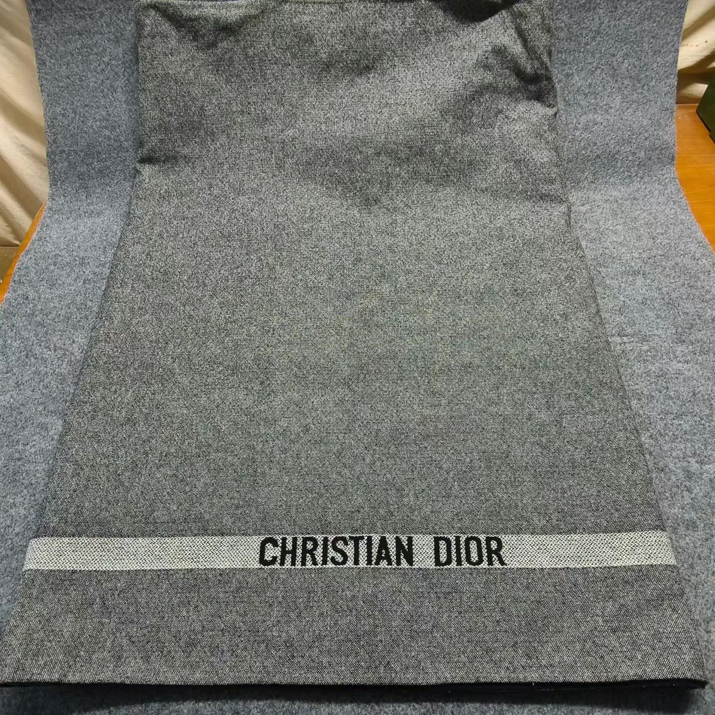 Dior Christian Dior Grey Striped Wool Cape Coat M Size M / US 6-8 / IT 42-44 - 4 Thumbnail