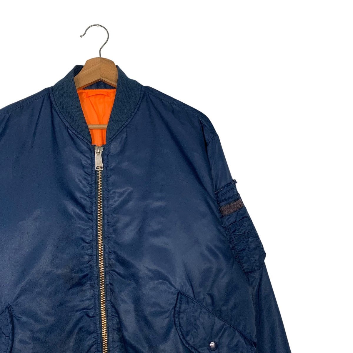 Vintage Vintage 90's Blue Bomber Jacket #2508-C113 Size US L / EU 52-54 / 3 - 5 Thumbnail