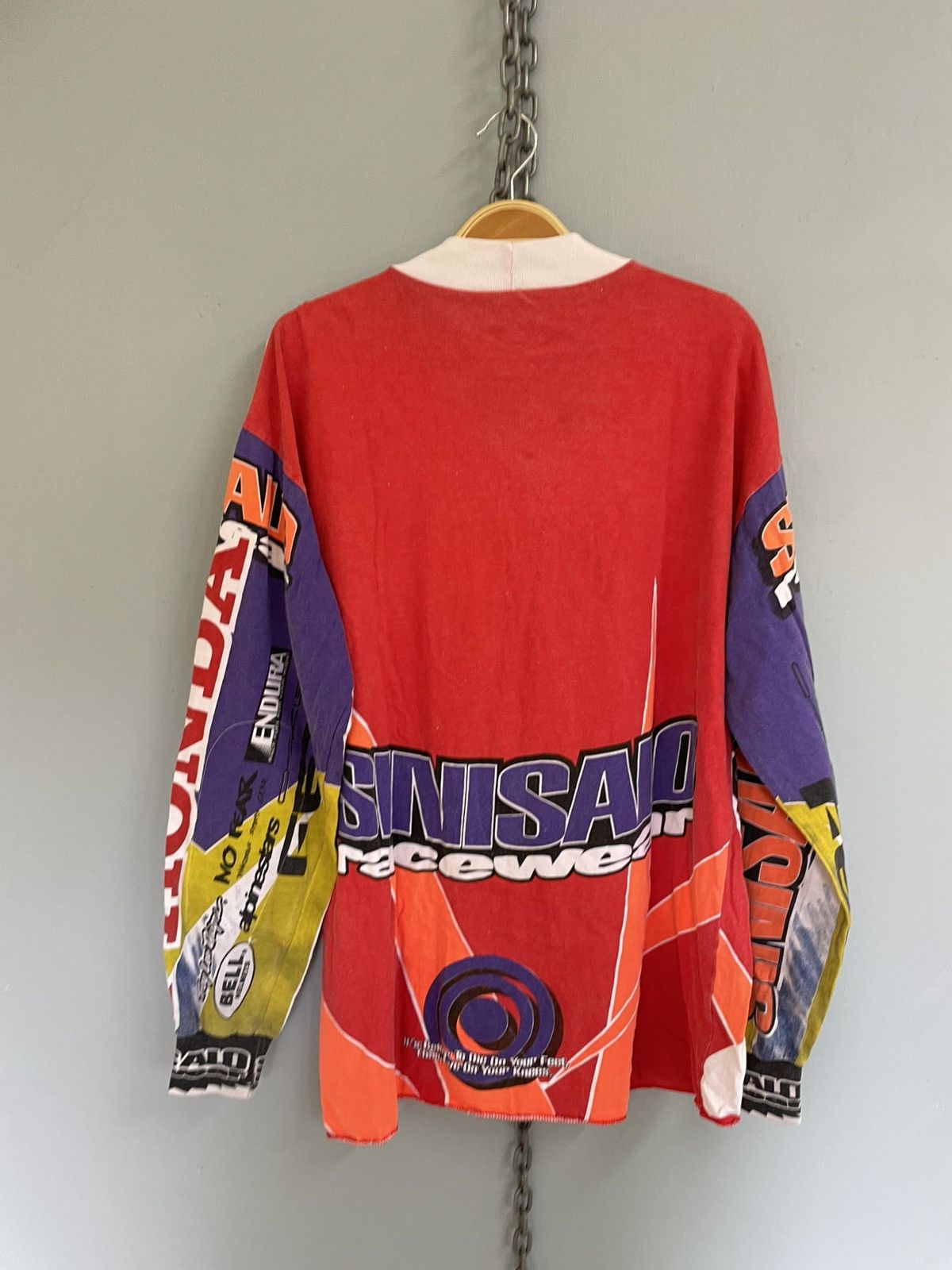 Vintage Vintage 90s Sinisalo Worldwide racing motocross jersey Size US L / EU 52-54 / 3 - 2 Thumbnail
