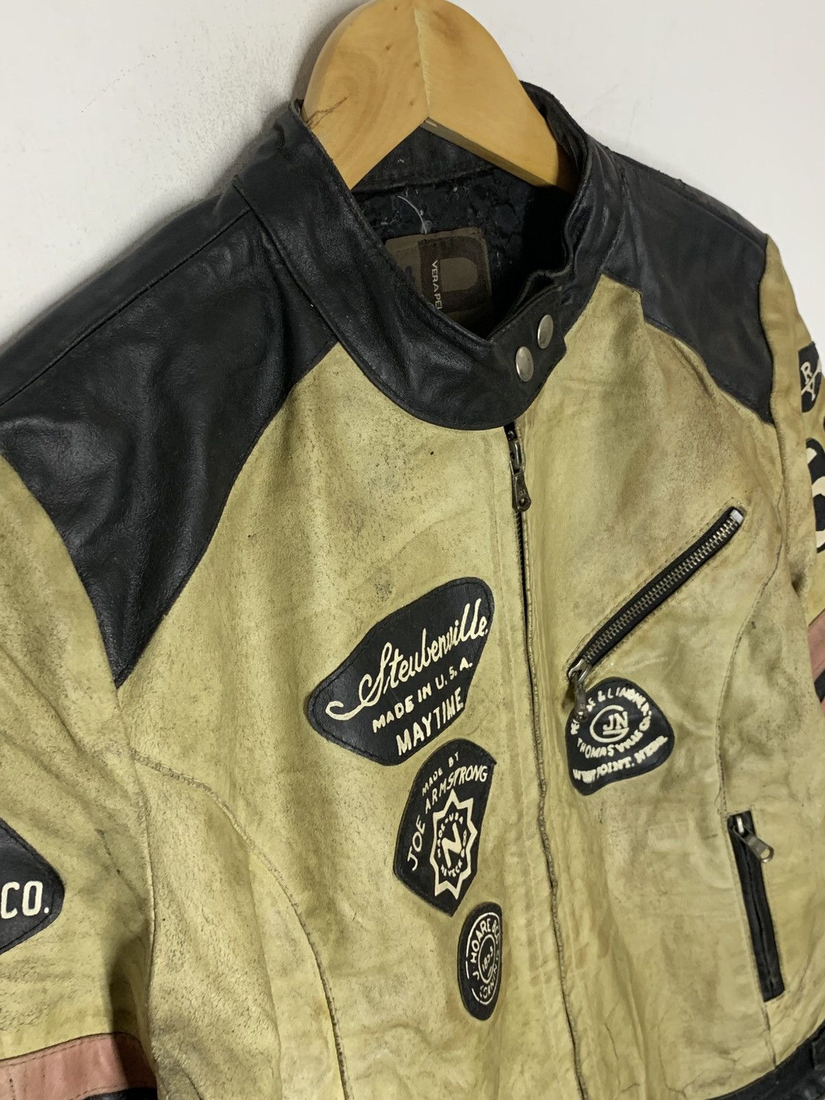Genuine Leather Vintage Conbipel Italy Leather Cropped Biker Custom Outlaw Size US M / EU 48-50 / 2 - 5 Thumbnail