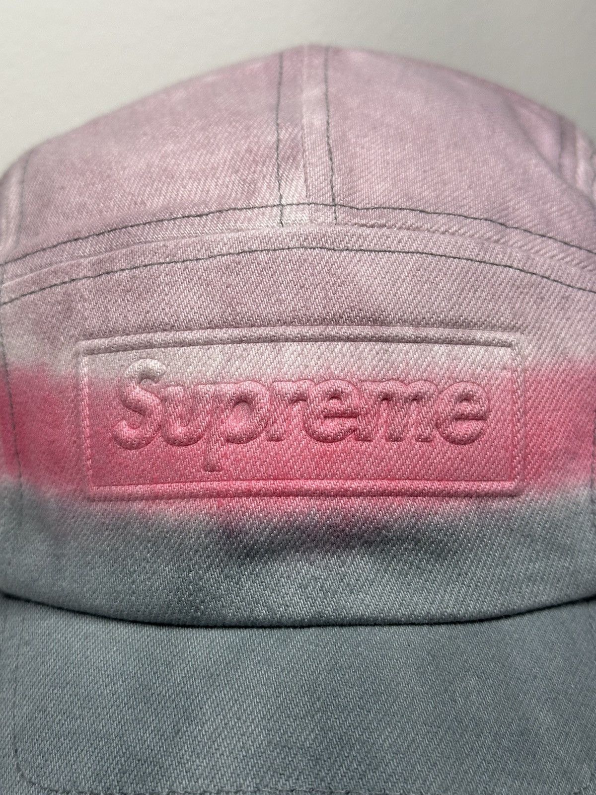 Supreme Supreme Embossed Denim Camp Cap Hat Size ONE SIZE - 2 Thumbnail