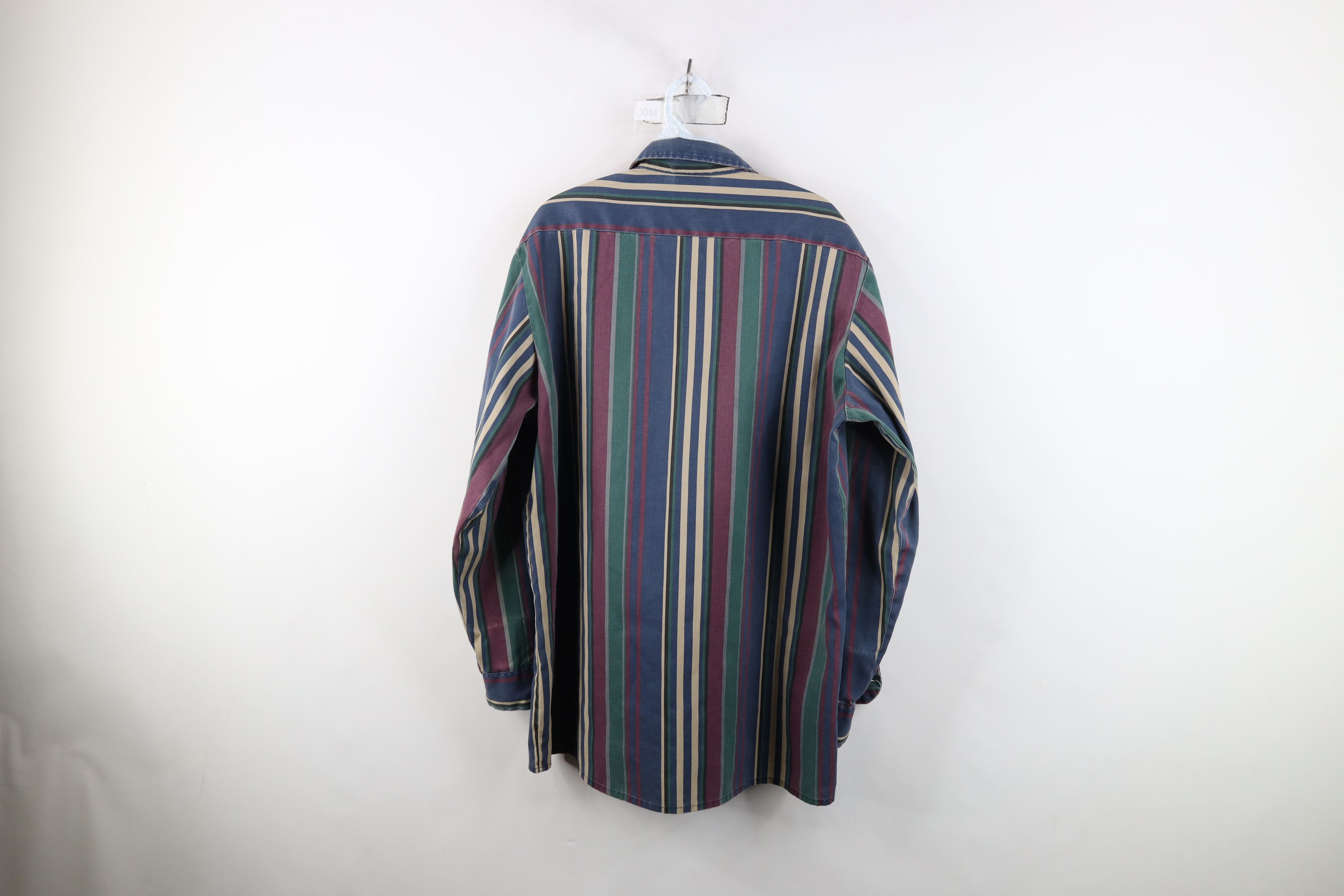 Dickies Vintage 90s Dickies Striped Collared Button Shirt USA Size US L / EU 52-54 / 3 - 13 Thumbnail