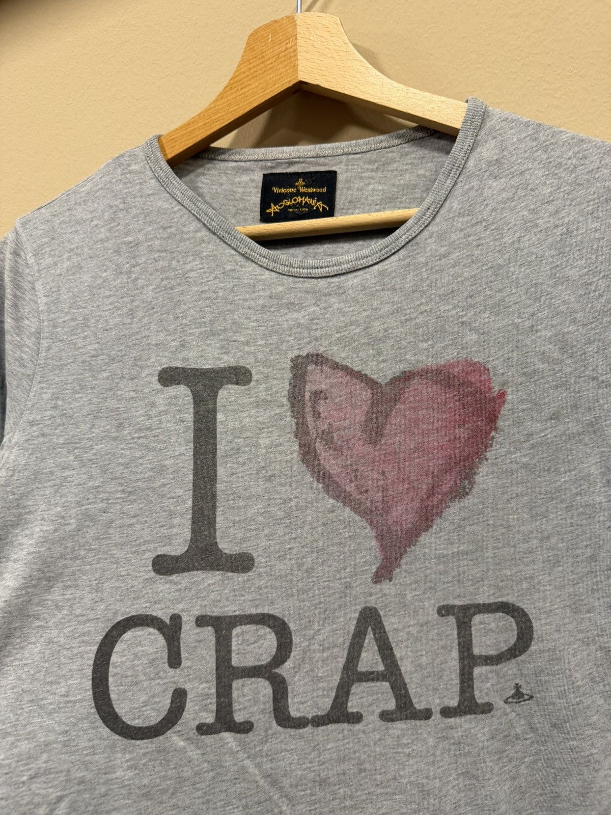 Vivienne Westwood Vivienne Westwood Anglomania Grey Light Blue I Love Crap tee Size US S / EU 44-46 / 1 - 3 Thumbnail