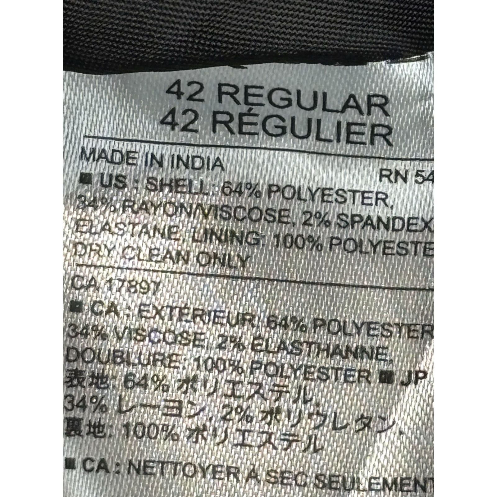 Banana Republic Banana Republic Slim Fit Blazer Jacket Sz 42R Mens Black Charcoal Size 42R - 7 Thumbnail