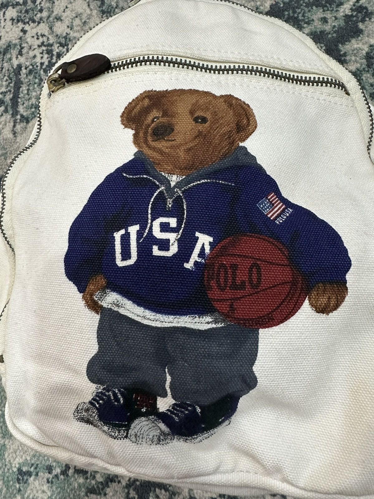 Polo Ralph Lauren Vintage Polo Bear Ralph Lauren Heavy Cotton Backpack Size ONE SIZE - 4 Thumbnail