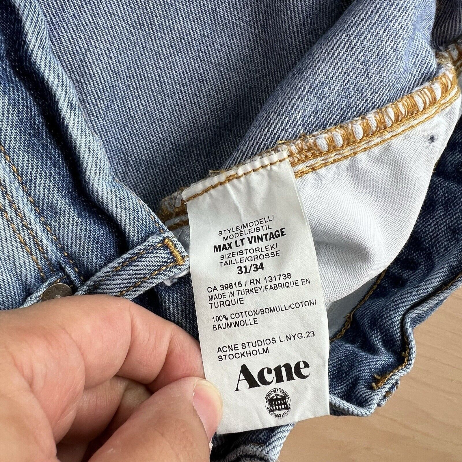 Acne Studios Max LT Vintage Jeans 31 Blue Blakonst Casual