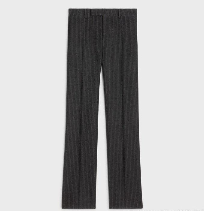 Celine o1bcso1str0824 Flared Cropped Pants in Black Size US 28 / EU 44 - 1 Thumbnail