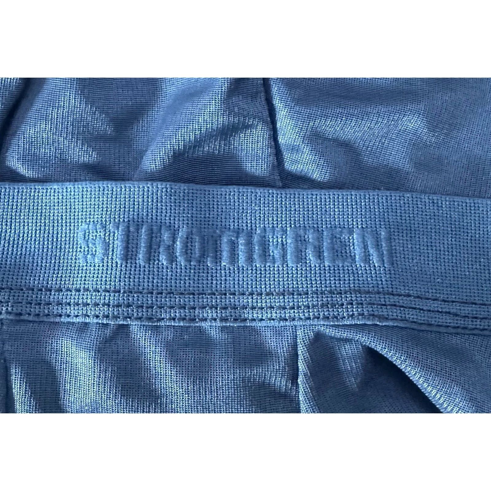 Vintage VINTAGE Stromgren Compression Shorts Mens Small Blue 90s Deadstock NWT USA Navy Logo Waist 11" Rise 8" Inseam Size US 29 - 3 Thumbnail