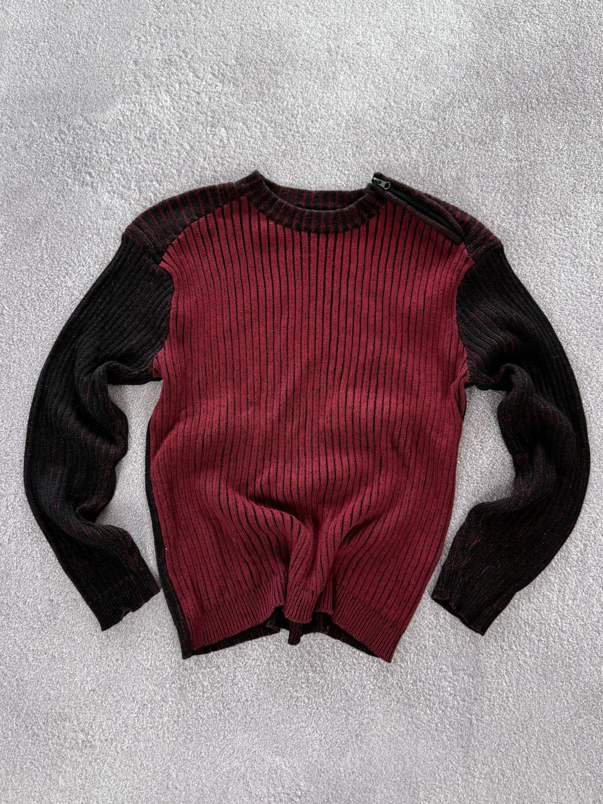 If Six Was Nine Vintage 90's Japanese Style Mens Dark Zip Ribbed Sweater Y2K Size US L / EU 52-54 / 3 - 1 Thumbnail