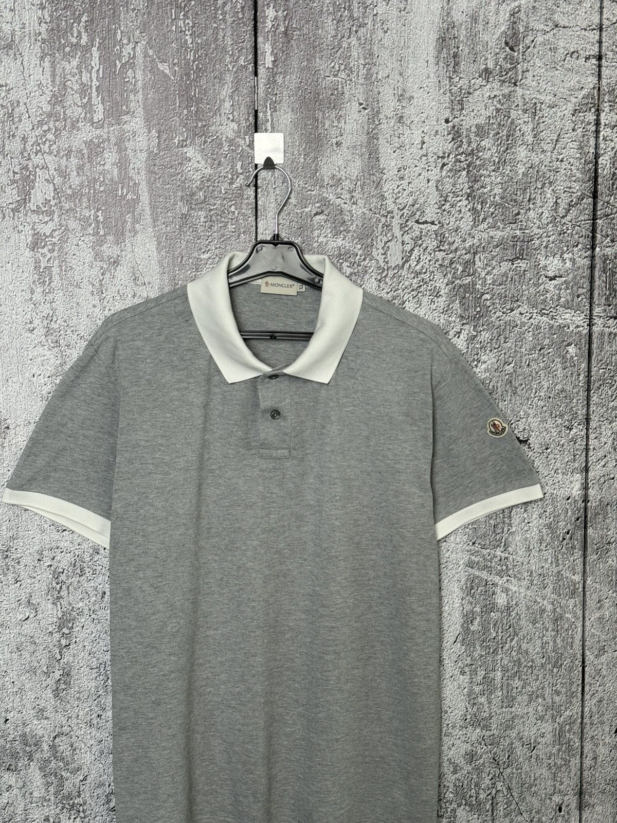 Moncler Moncler Maglia Polo Manica Corta Gray Short Sleeve Shirt Size US XL / EU 56 / 4 - 2 Thumbnail