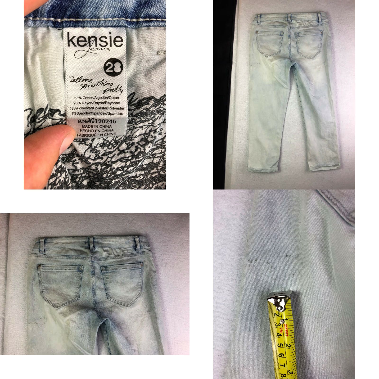 Vintage Kensie Jeans Skinny Womens 28 Light Blue Jeans 28x21 Measured Regular Rise Denim Blue 28x21 Kensie Jeans You Look Pretty Skinny Women Sz 28 Size 28" / US 6 / IT 42 - 8 Thumbnail