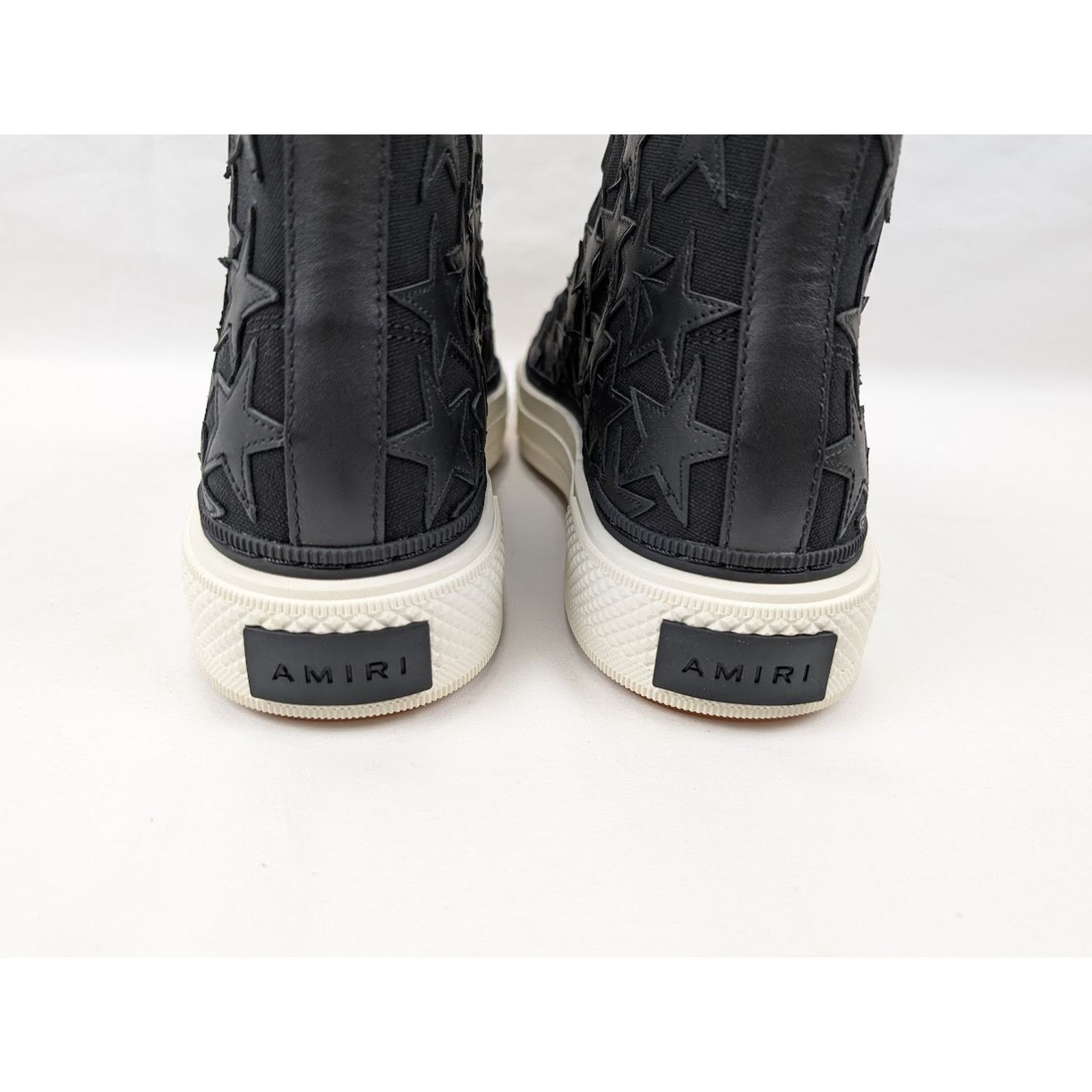 Amiri o1rshd1 Stars Court Hi-Top Sneakers in Black/White Size US 14 / EU 47 - 15 Thumbnail