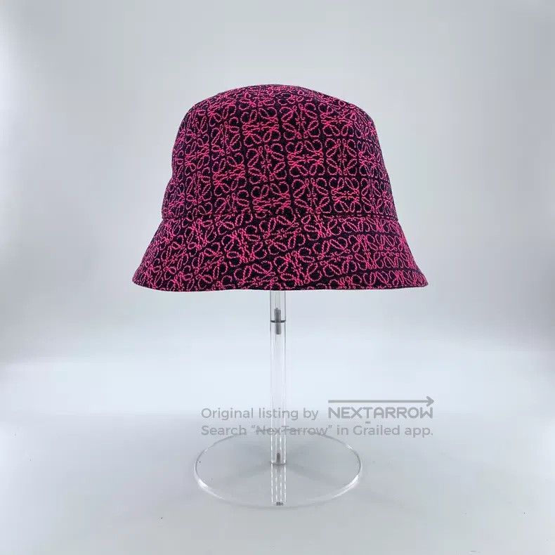 Loewe Loewe size 58 Pink Logo Embroidered Full Print Cotton Casua Size ONE SIZE - 4 Thumbnail