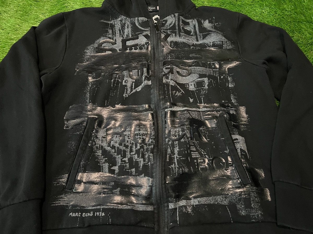 Marc Ecko Vtg Y2K Marc Ecko Cut & Sew Zip Hoodie Sex Drugs Rock Roll Size US L / EU 52-54 / 3 - 3 Thumbnail