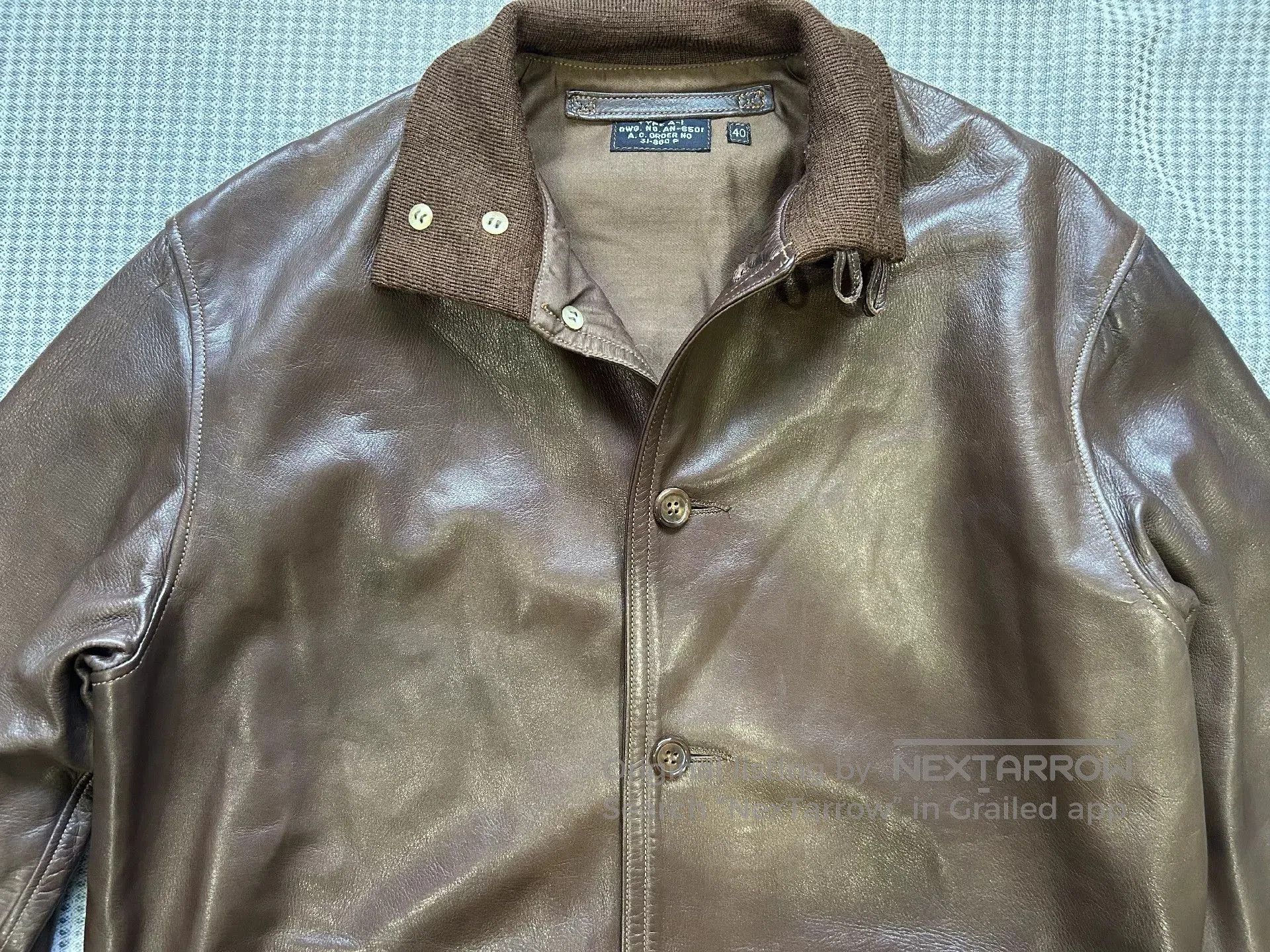 Eastman Leather Clothing eastman leather a1 bomber jacket in brown. Size US M / EU 48-50 / 2 - 4 Thumbnail