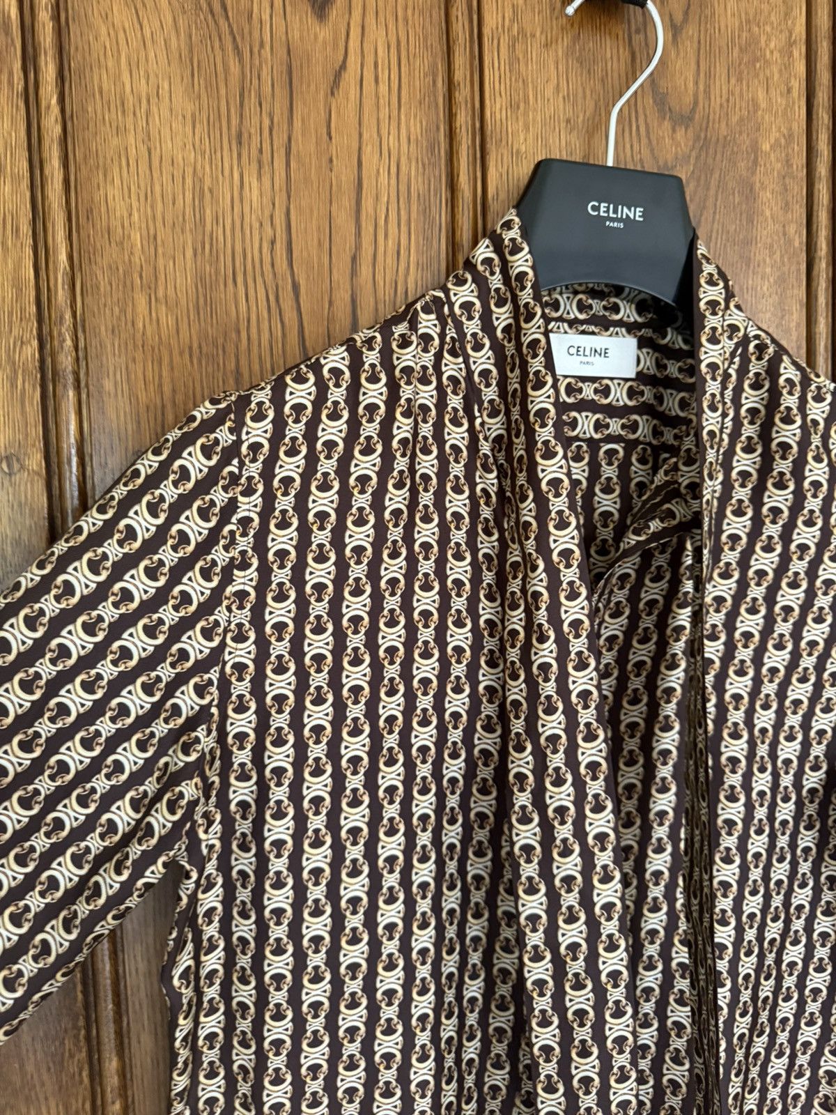 Celine FW24 $1.8k Celine Triomphe silk bow tie shirt Hedi Slimane Size US S / EU 44-46 / 1 - 4 Thumbnail