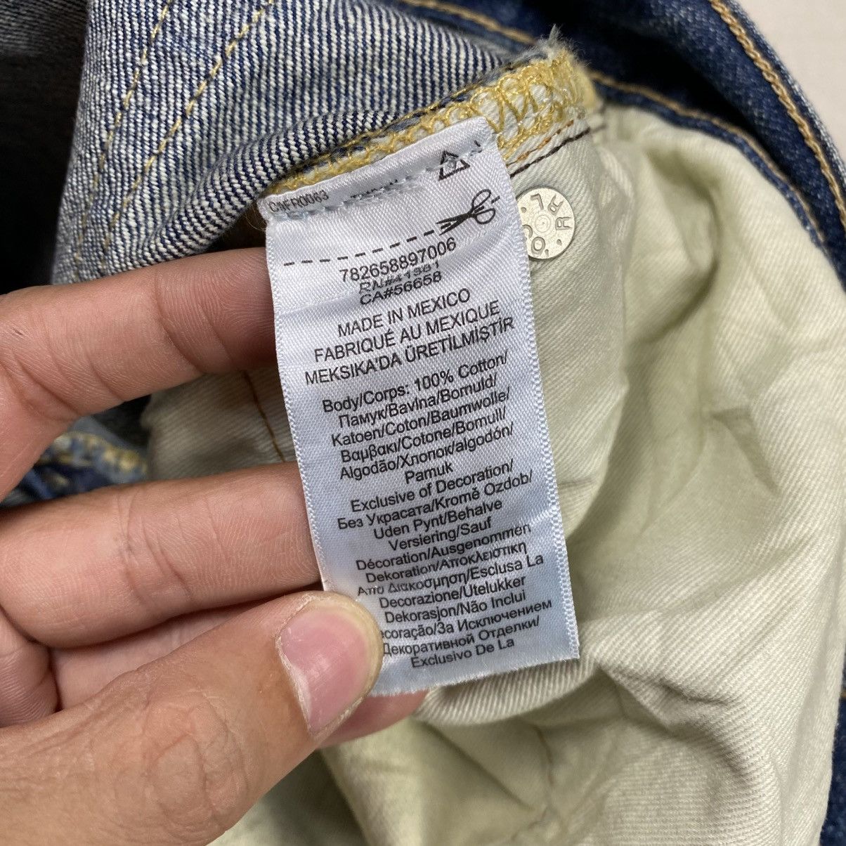 RRL Ralph Lauren RRL Ralph Lauren Distressed Patchwork Denim Pants Size US 36 / EU 52 - 14 Thumbnail