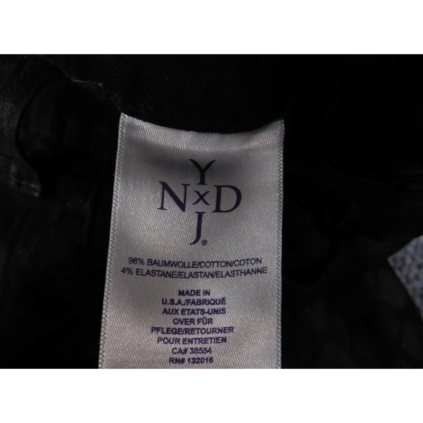 NYDJ NYDJ Pants Womens 6P Black Skinny Stretch Patterned Textured Made USA Jeans Size 28" / US 6 / IT 42 - 6 Thumbnail