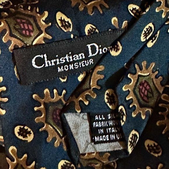 Christian Dior Monsieur × Dior Dior Mid Century Modern Sunflower Floral Neckwear Tie 100% A Size ONE SIZE - 3 Thumbnail