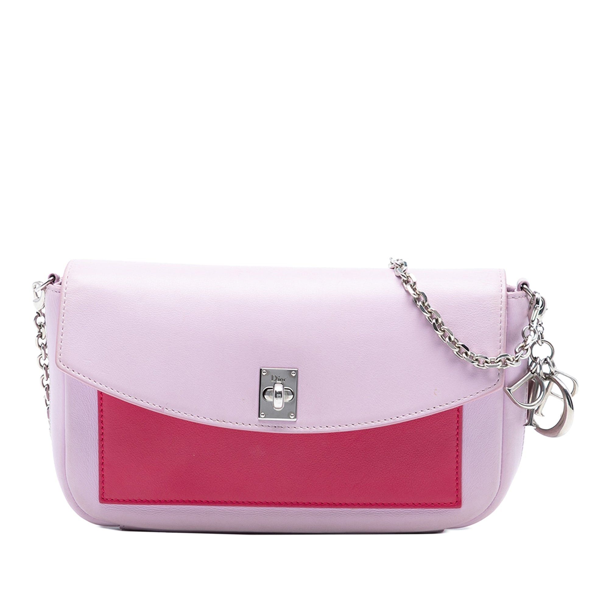 Dior Tricolor Leather Turn Lock Wallet on Chain Size ONE SIZE - 1 Thumbnail