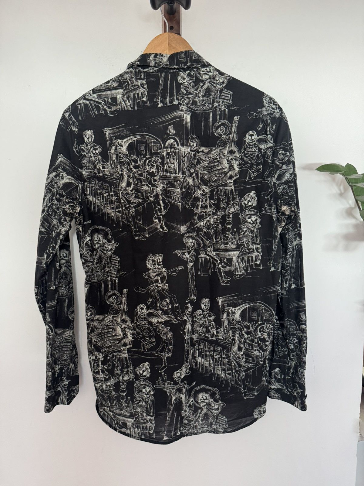 Saint Laurent Paris Day of Dead Skeleton Shirt Size US M / EU 48-50 / 2 - 6 Thumbnail