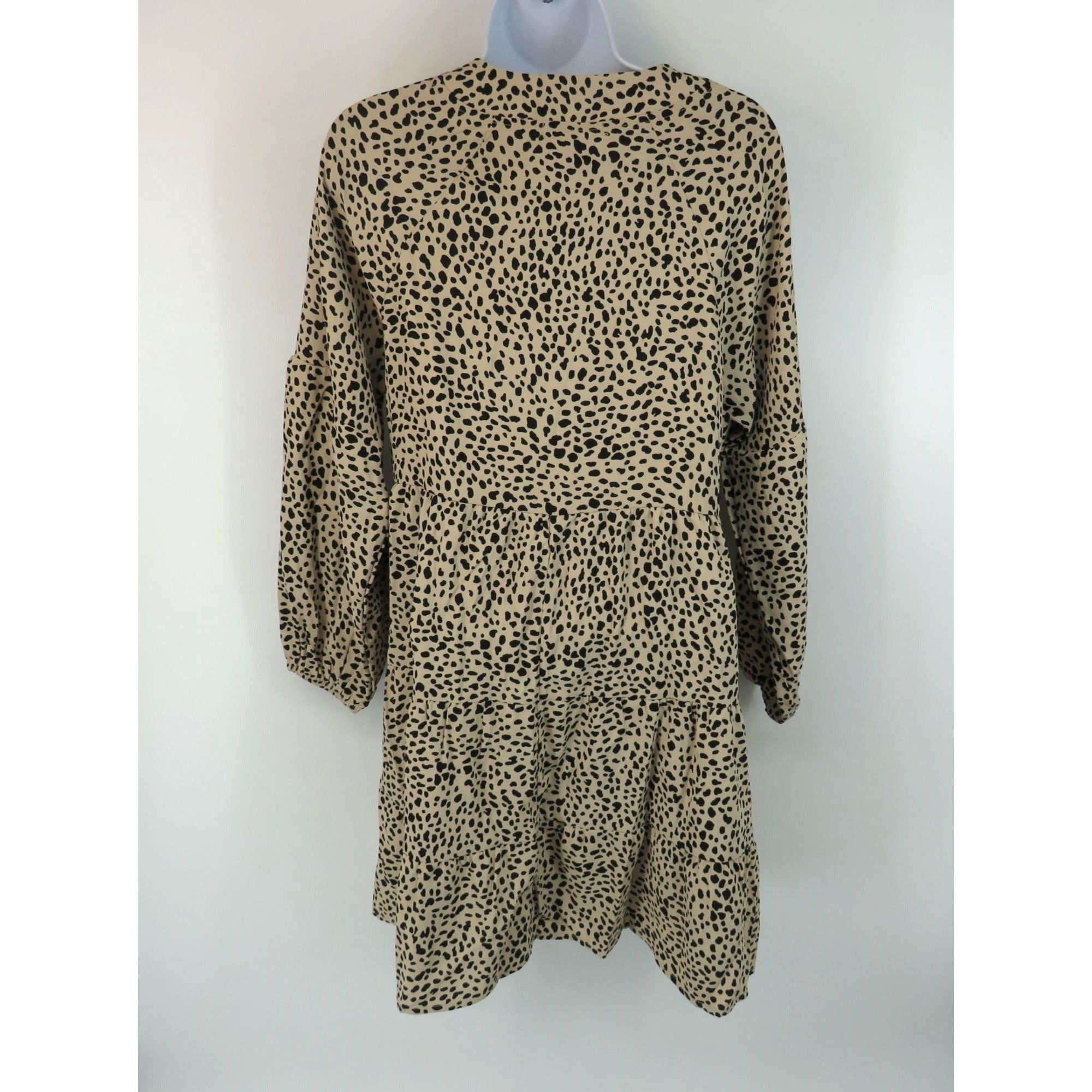 Other Women's Leopard Print Long Sleeve Tunic Dress Buttons Small Size S / US 4 / IT 40 - 3 Thumbnail