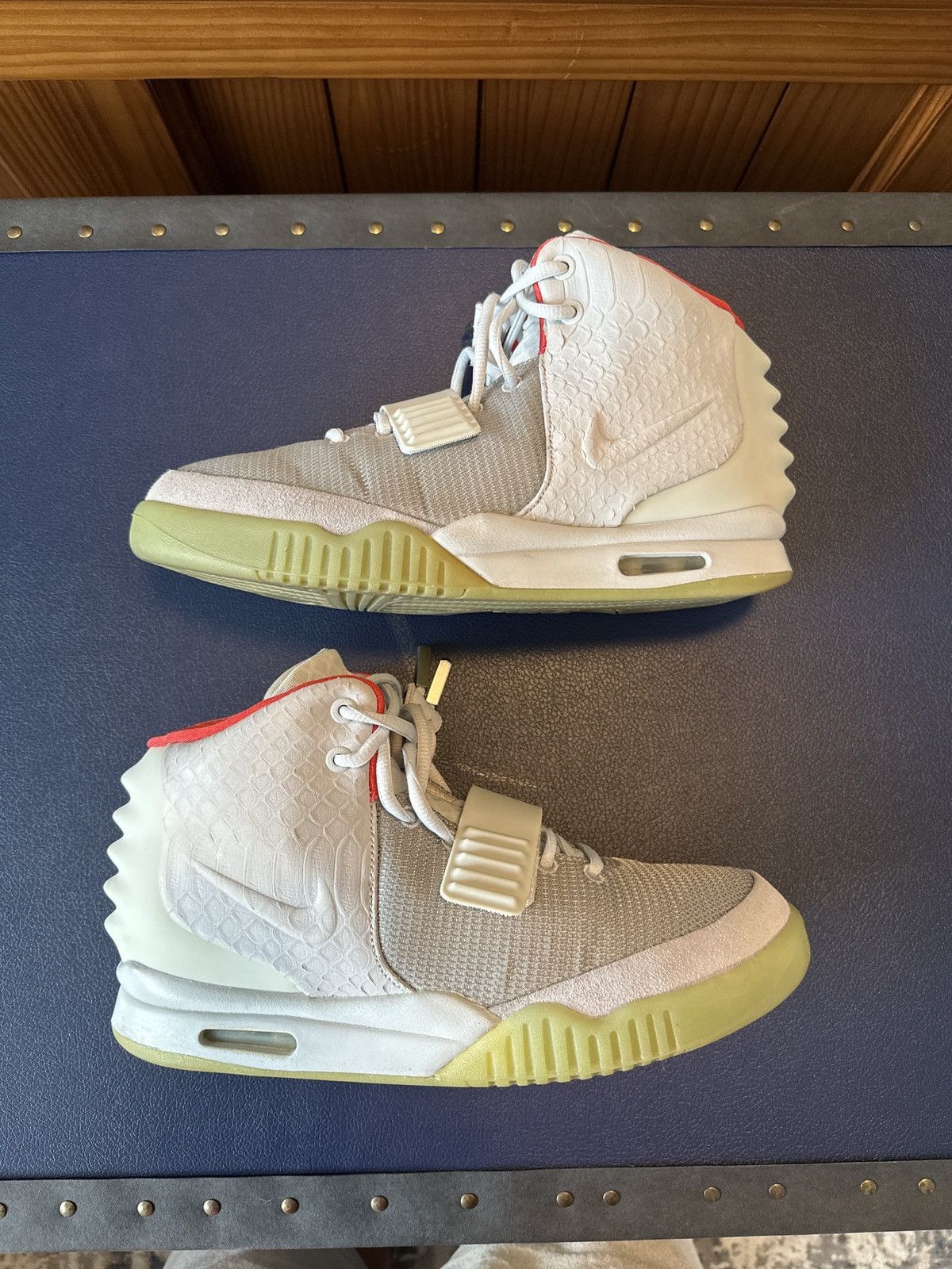 image of Kanye West x Nike Air Yeezy 2 Platinum Shoes in Grey, Men's (Size 11)