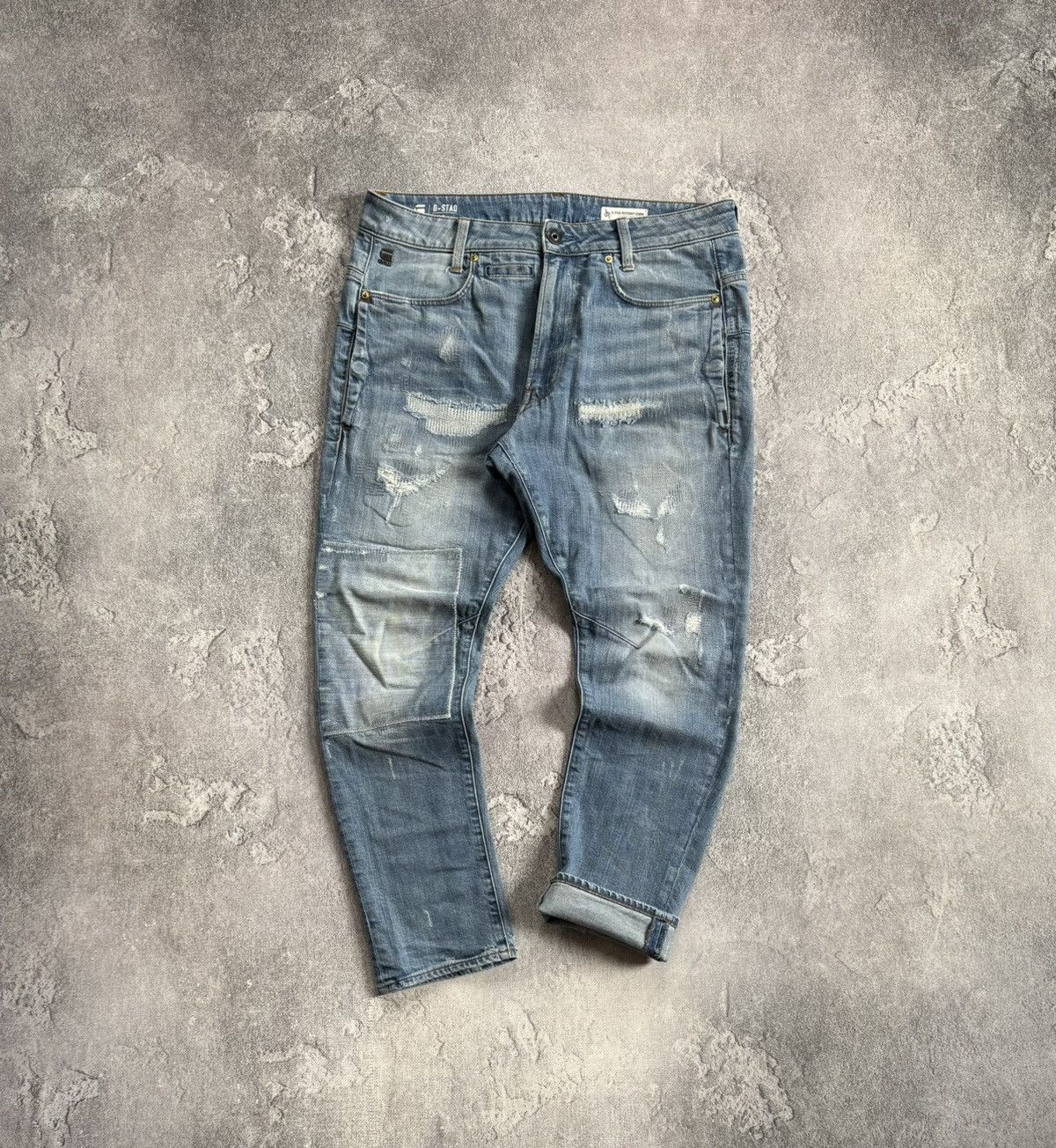 G-Star G star raw 32/30 D-Staq 3D Slim distressed denim pants jeans Size US 32 / EU 48 - 1 Thumbnail