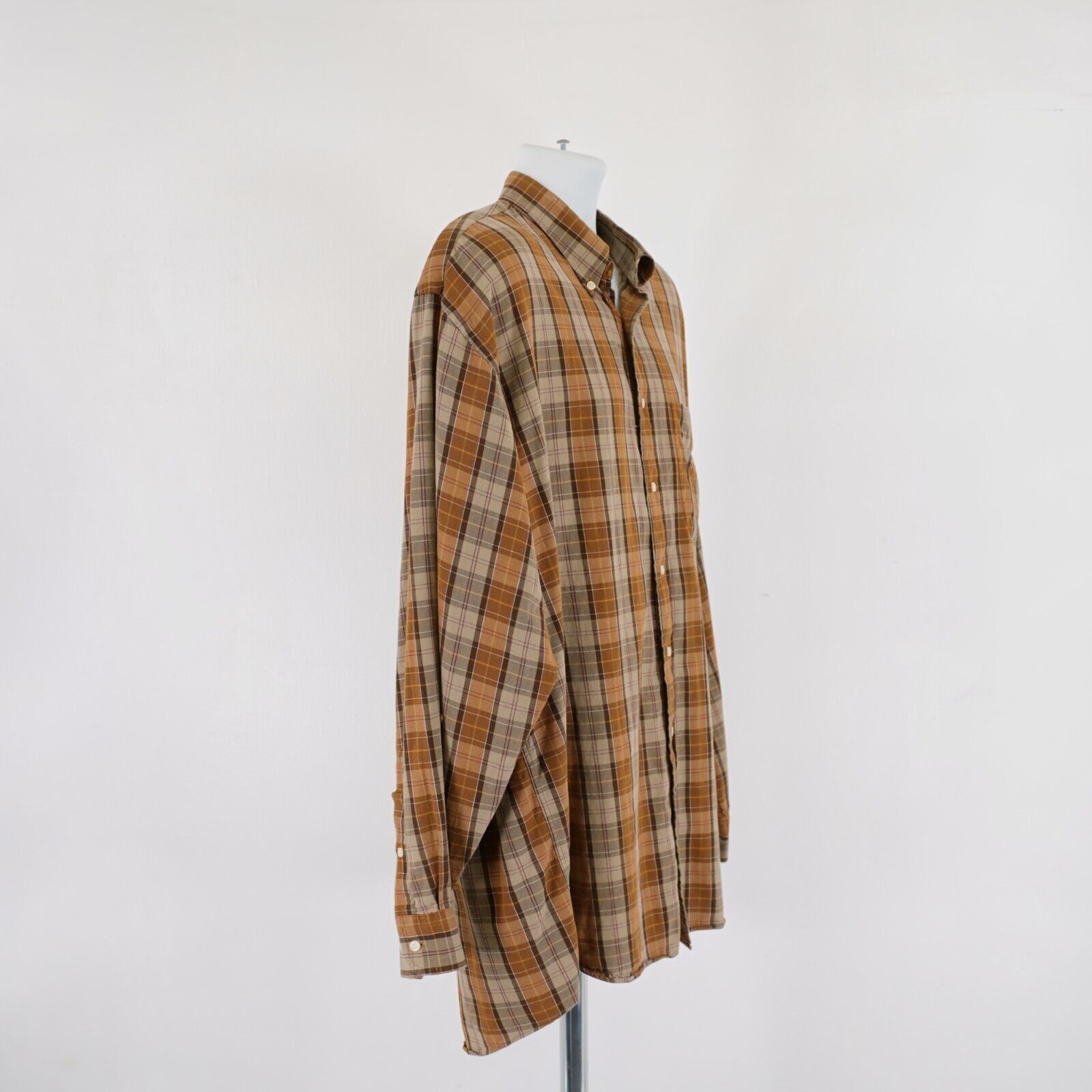 Jos. A. Bank Jos A Bank XL Brown Plaid Flannel Button Down Long Sleeve Size US XL / EU 56 / 4 - 9 Thumbnail
